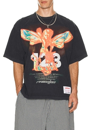 RRR123 in Times Like These Cva Tee in Mechanic Black & Orange - Black. Size M (also in L, S, XL/1X).