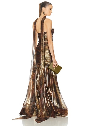 Retrofete Syden Dress in Dark Paisley - Pink. Size XL (also in S, XS).