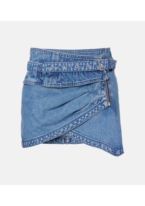 Isabel Marant Siyen wrap cotton denim miniskirt