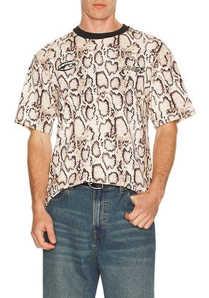 Puma Select x A$Ap Rocky Snakeskin Tee in Frosted Ivory - Brown. Size M (also in L, XL/1X, XXL/2X).