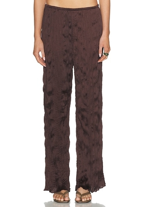 Staud Nami Pant in Earth - Chocolate. Size M (also in L, S, XS).