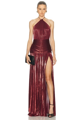 Retrofete Thalia Dress in Port - Burgundy. Size L (also in M, S).