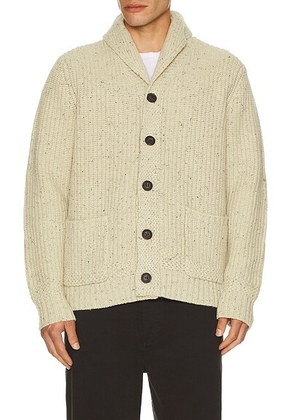 Schott Donegal Cardigan in Off White - Beige. Size M (also in L, S, XXL/2X).