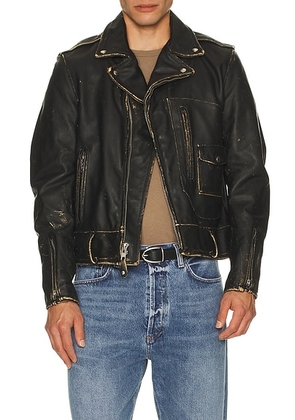 Schott Vintage Bikeriders Jacket in Black - Black. Size S (also in L).
