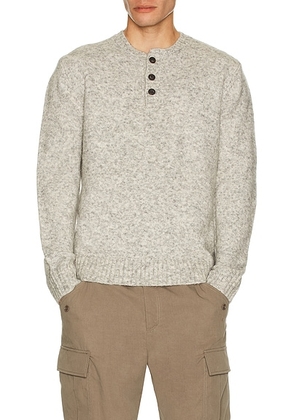 Schott Tri-Blend Henley Sweater in Cloud - Light Grey. Size S (also in L).