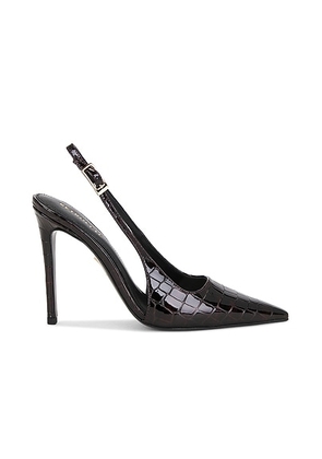 Retrofete Cindy Slingback in Burgundy Croco - Wine. Size 38.5 (also in 39, 39.5, 40).