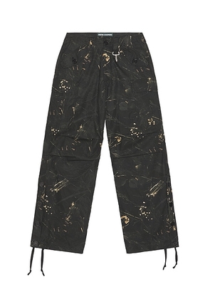 Reese Cooper Cotton Ripstop Wide Leg Cargo Pant in Camo - Navy. Size 36 (also in ).