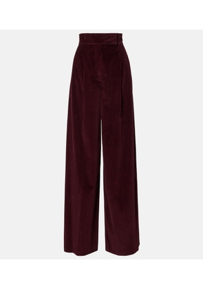 Max Mara High-rise cotton corduroy wide-leg pants