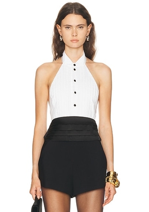 Ronny Kobo Delilah Bodysuit in White - White. Size XS (also in ).