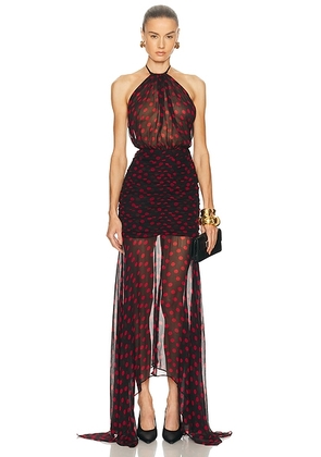 Ronny Kobo Tilda Dress in Black Red - Red. Size M (also in L, S, XS).