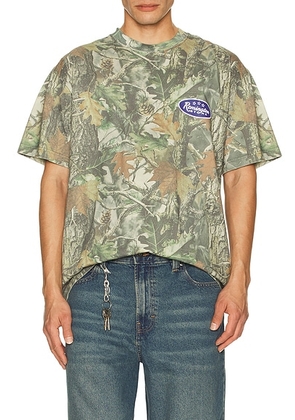 Remington Stone Star Tee in Woodland Camo - Green. Size M (also in L, S, XL/1X).