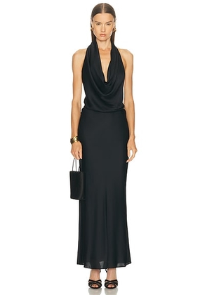 Staud Poppi Silk Dress in Black - Black. Size 2 (also in 0, 8).