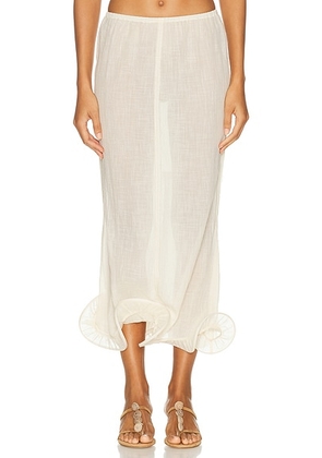 TG Botanical Kati Skirt in Off White - Cream. Size M (also in L).