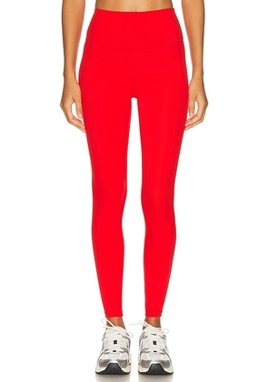 Splits59 Sprint High Waist Rigor 7/8 Legging in Lotus Red - Red. Size M (also in L, XL, XS).