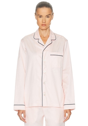 Tekla Pyjama Shirt in Porter - Pink. Size M (also in L, S, XS).