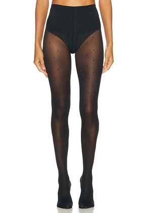 SWEDISH STOCKINGS Doris Dot Tights in Black - Black. Size M (also in ).