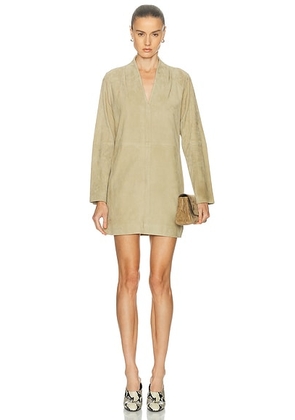SRG Tanya Suede Dress in Sand - Brown. Size M (also in L, S, XS, XXS).