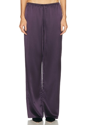 SRG Phoenix Silk Pant in Dark Plum - Purple. Size S (also in L, M, XL, XS, XXS).