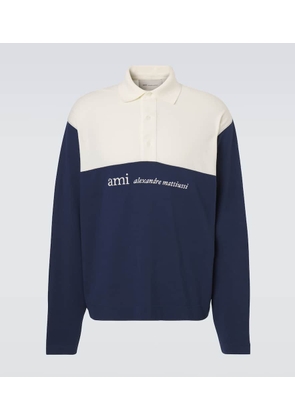Ami Paris Logo cotton pique polo shirt