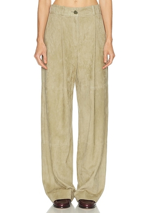 SRG Kiwi Suede Trouser in Sage Green - Sage. Size S (also in L, XL, XS, XXS).