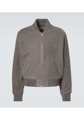 Ami Paris Ami de Cour suede bomber jacket