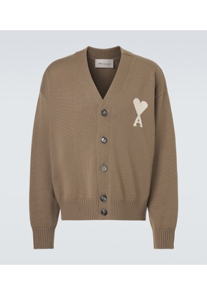 Ami Paris Ami de Cour wool and cotton cardigan