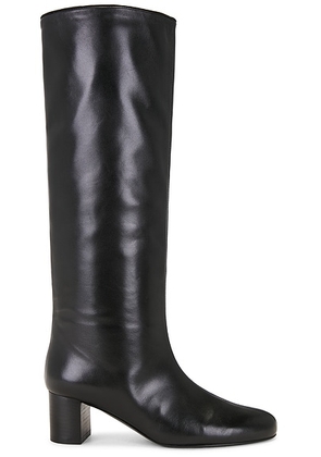 Toteme Downtown Nappa Knee High Boots in Black - Black. Size 38 (also in 36).