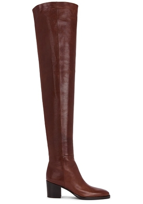 Saint Laurent Berry Boot in Deep Nut - Brown. Size 36 (also in 36.5, 37, 38, 38.5, 39.5, 40, 41, 42).