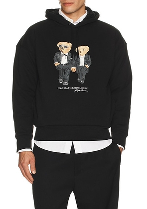 Polo Ralph Lauren Cloud Fleece Novelty Holiday Bear Hoodie in Black - Black. Size XL/1X (also in L, XXL/2X).