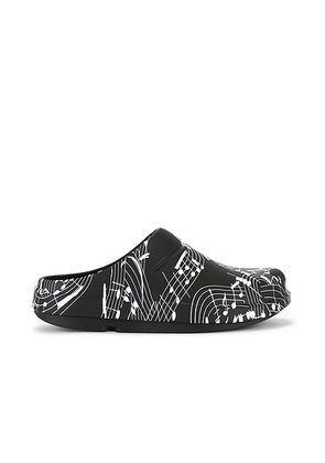 TAKAHIROMIYASHITA The Soloist x OFFOS Music Note Clog in Black - Black. Size 11 (also in 10, 12, 8, 9).