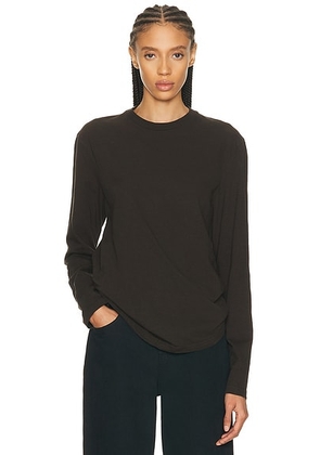 The Row Amia Top in Mud - Chocolate. Size XS (also in ).