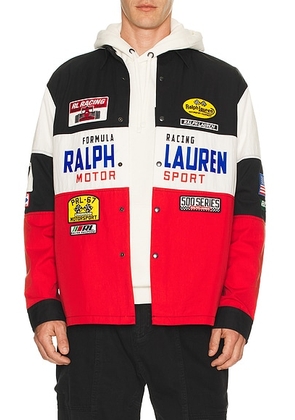 Polo Ralph Lauren Nylon Colorblock RL Racing Sport Shirt in Pieced RL Racing - Black,Red. Size S (also in XXL/2X).