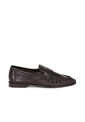 The Row Soft Loafer in Dark Brown - Brown. Size 41 (also in 44, 45).