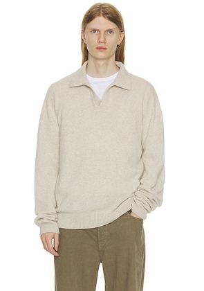 The Row Leach Polo in Fog - Grey. Size S (also in M, XL/1X).