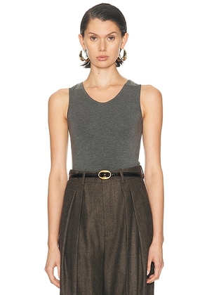 RENGGLI Scoop Neck Tank in Steel - Grey. Size XL (also in XS).