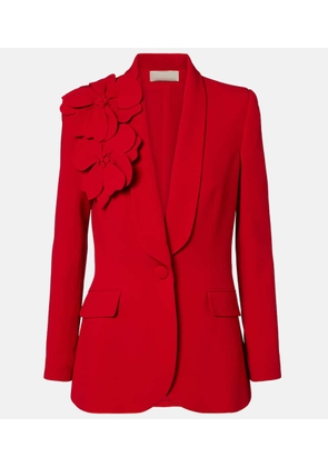 Elie Saab Floral-applique cady blazer