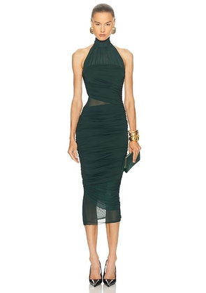 SEROYA Esmee Dress in Evergreen - Green. Size M (also in L, S, XS).