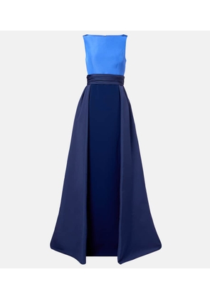 Carolina Herrera Colorblocked silk faille gown