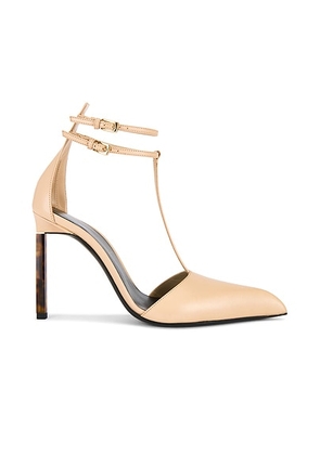 TOM FORD Kid T Strap 105 Pump in Nude - Nude. Size 41 (also in 38, 40).