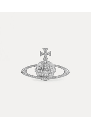 Vivienne Westwood Bas Relief Brooch Silver Cubic Zirconia Women