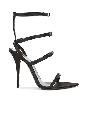 Saint Laurent Gippy Heeled Sandal in Nero - Black. Size 37 (also in 36, 36.5).