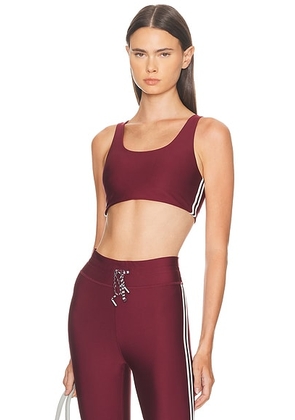 THE UPSIDE Oxford Harley Scoop Sports Bra in Merlot - Red. Size XS (also in L).