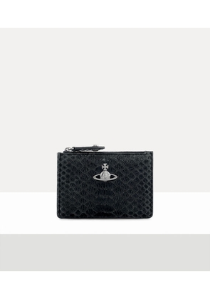 Vivienne Westwood Slim Long Card Holder Snake-effect Leather Dark-grey One Size Women