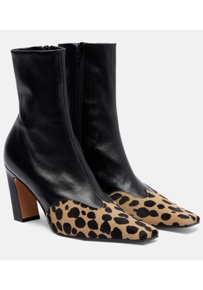 Khaite Nevada 85 leather ankle boots