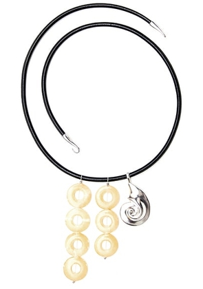 Santangelo Rane Supreme Belt in Honey Jasper  Leather  & Sterling Silver - Black,Metallic Gold. Size S (also in M).