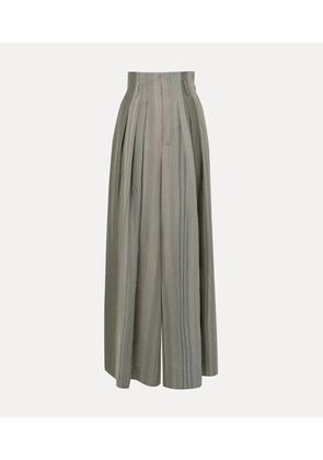 Vivienne Westwood Bag Trousers Wool Sage-camel 38 Women