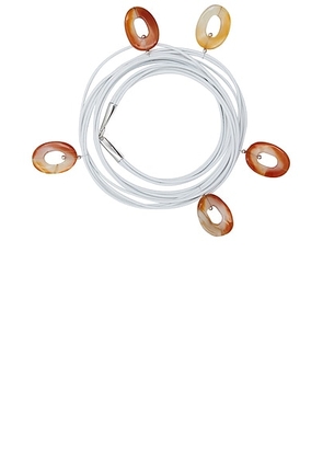 Santangelo Mistral Belt Necklace in Carnelian - Burnt Orange. Size M (also in L, S).