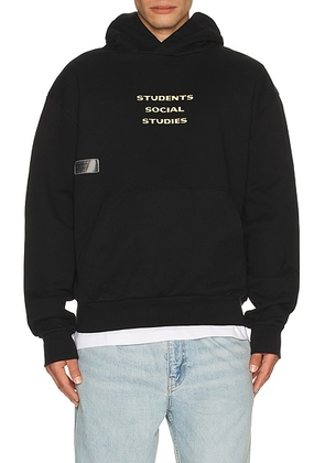 Students Golf Social Studies Fleece Pullover Hoodie in Black - Black. Size M (also in L, S, XL/1X).