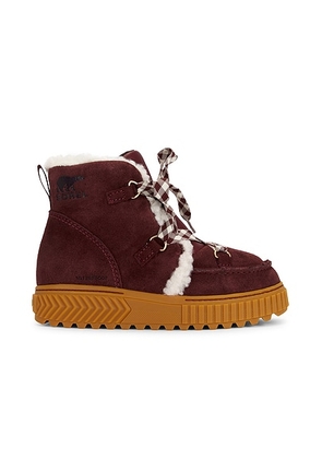 Sorel Ona Ave Alpine Boot in Redwood & Gum - Burgundy. Size 7 (also in 6).