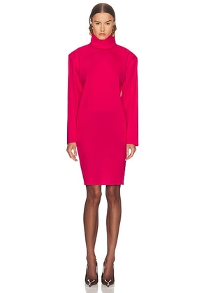 Saint Laurent Long Sleeve Dress in Magenta - Pink. Size 36 (also in ).